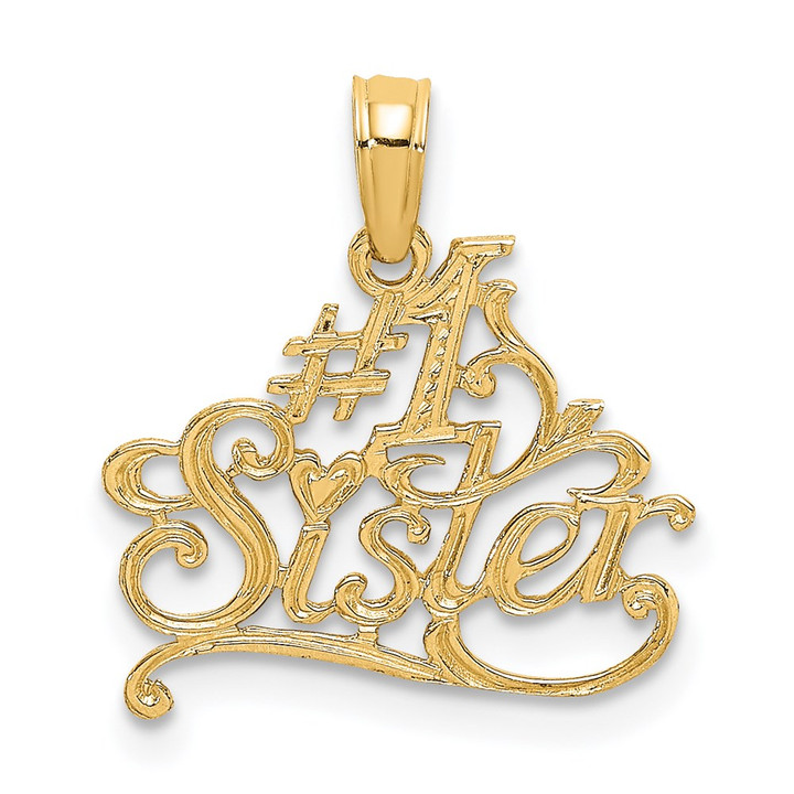 14K #1 SISTER Charm D3972