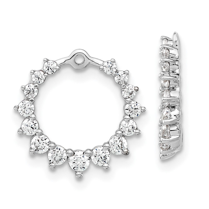 14K White Gold Lab Grown VS/SI FGH Dia Circle Earring Jackets EJM9641-151-WLG