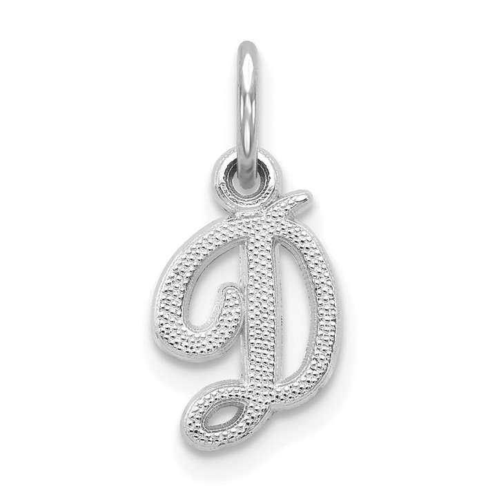 10k White Gold Initial D Charm 10C763WD