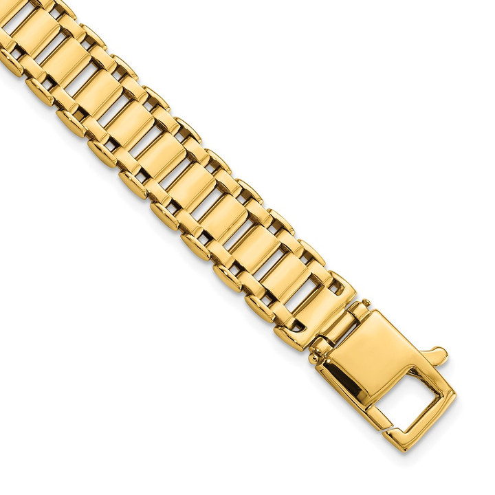 14k Men's Polished Link 8.5in Bracelet GB232-8.5