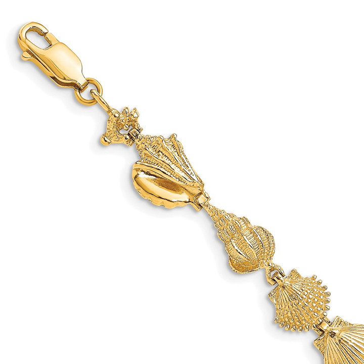 14k Sea Shells Bracelet FB1690-7.25