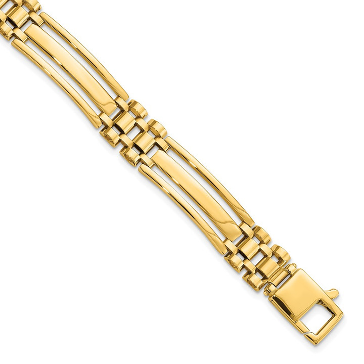 14k Men's Polished 8.5in Link Bracelet GB236-8.5