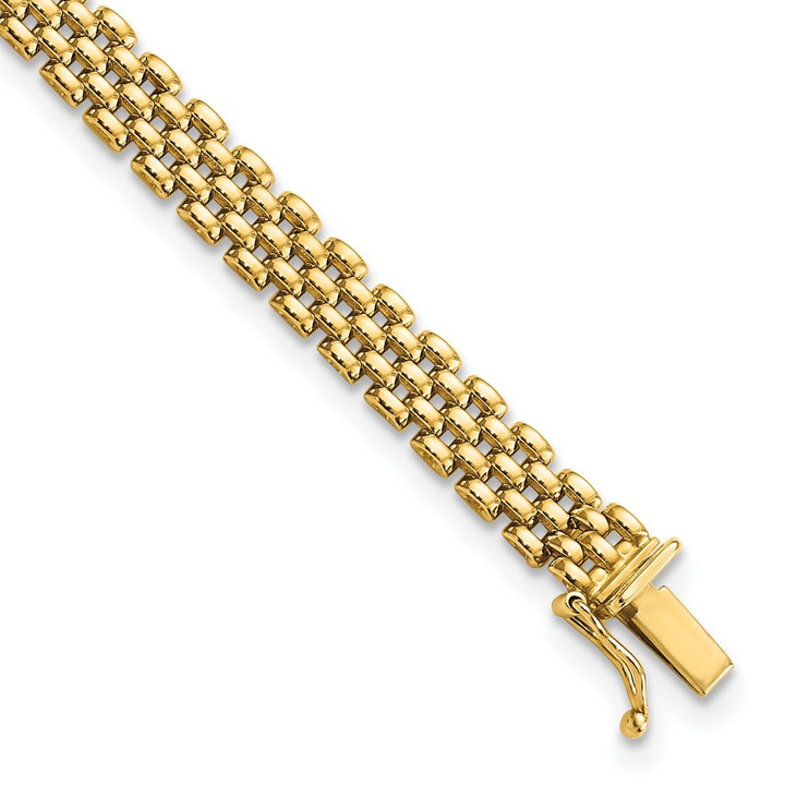 14k 6mm Panther Link Bracelet FB1930-7.5