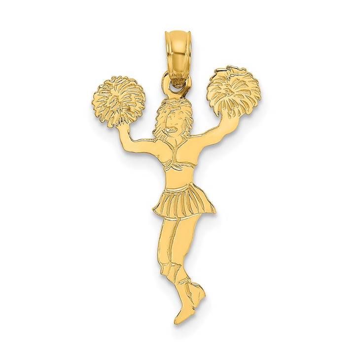 14k Cheerleader with Pom-Poms Charm K3524