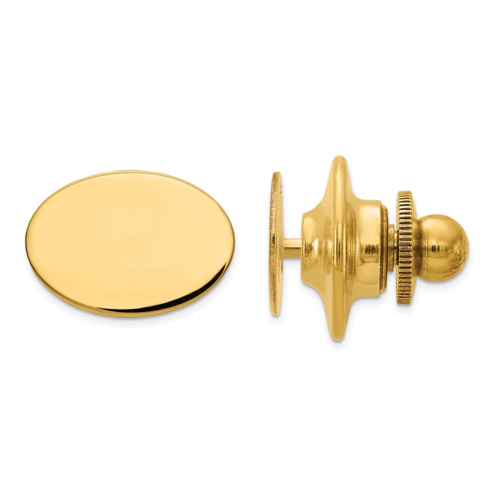 14k Men's Oval High Polished Tie Tac MC257