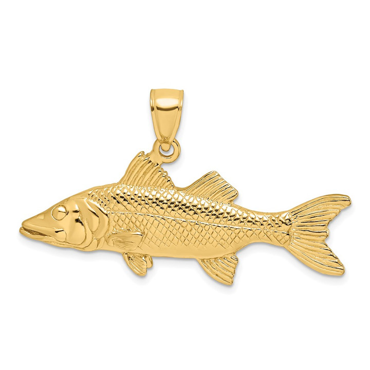 14K 3-D Snook Fish Charm K8118