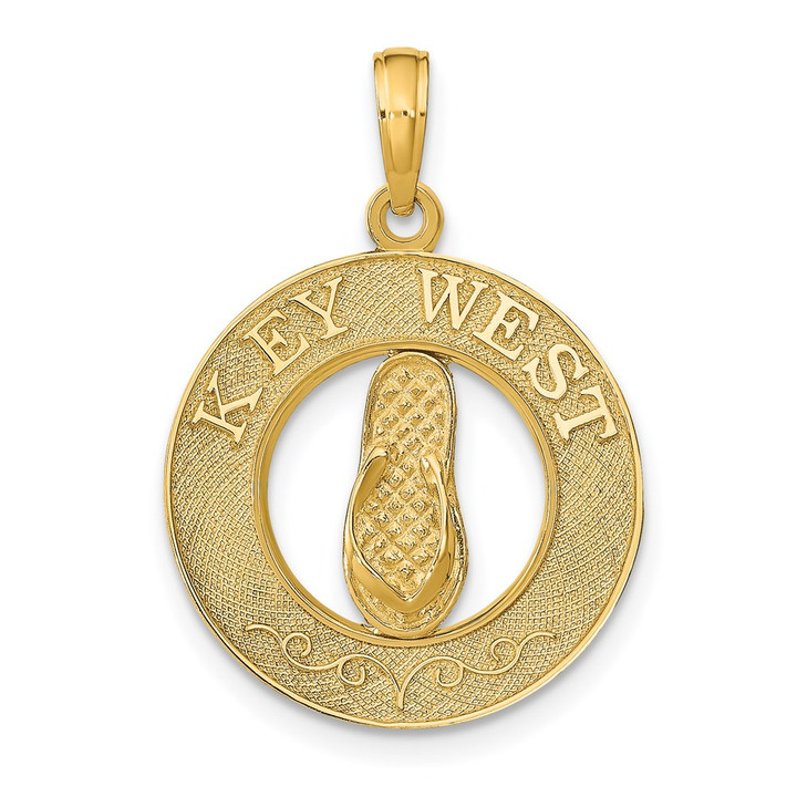 14k KEY WEST Flip Flop Pendant K7608