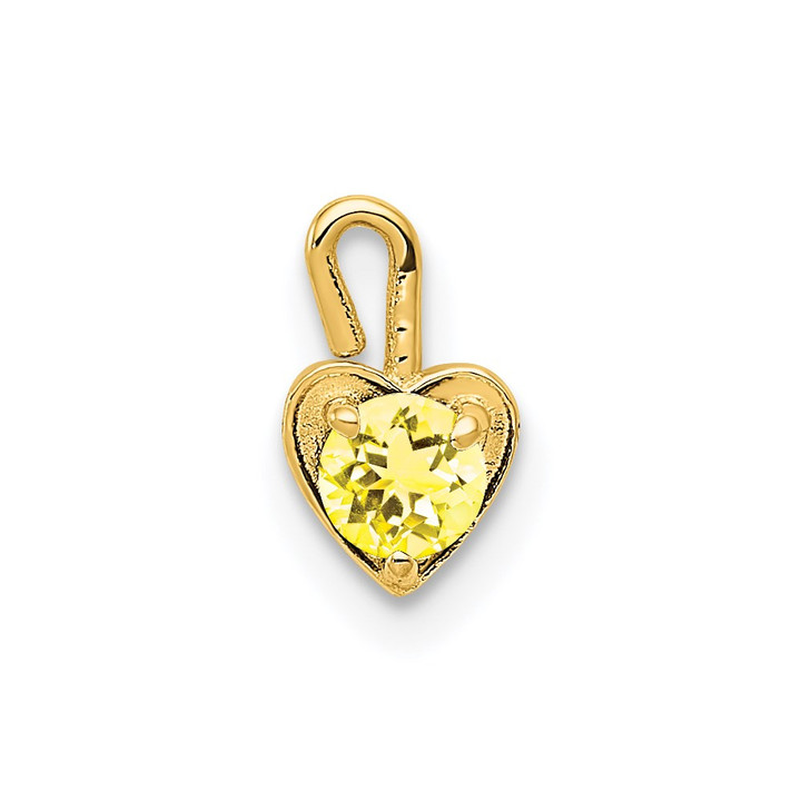 14ky November Synthetic Birthstone Heart Charm M351