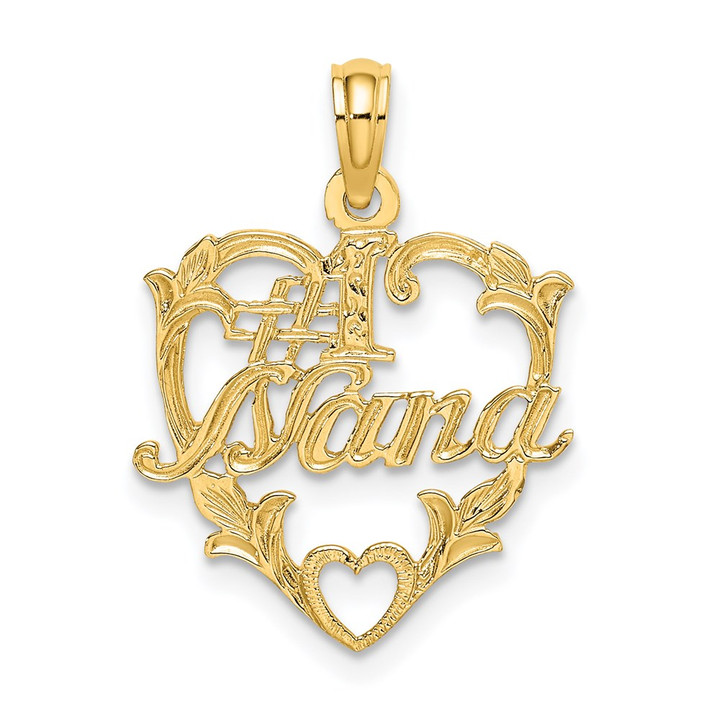 14K #1 NANA  in Heart Charm K8804