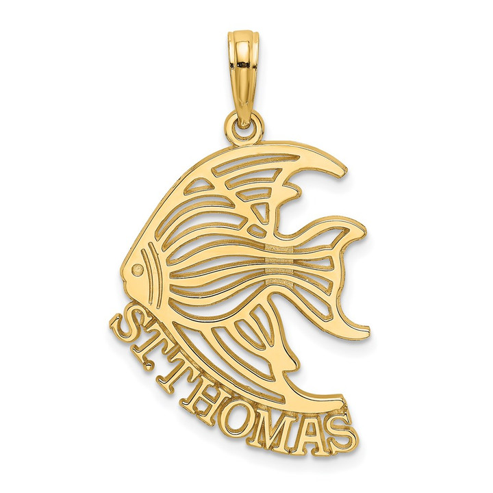14K Polished ST. THOMAS Angelfish Charm K8188