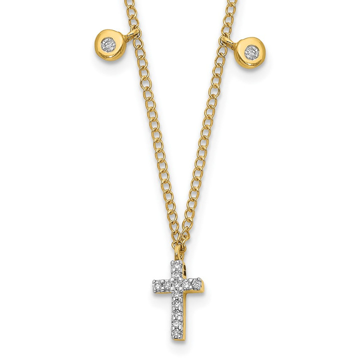 10k Diamond Cross 18 inch Necklace PM4698-005-1YA