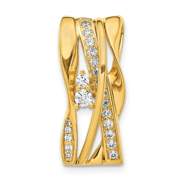 14K Lab Grown VS/SI FGH Dia Fancy Curves Chain Slide PM4248-038-YLG