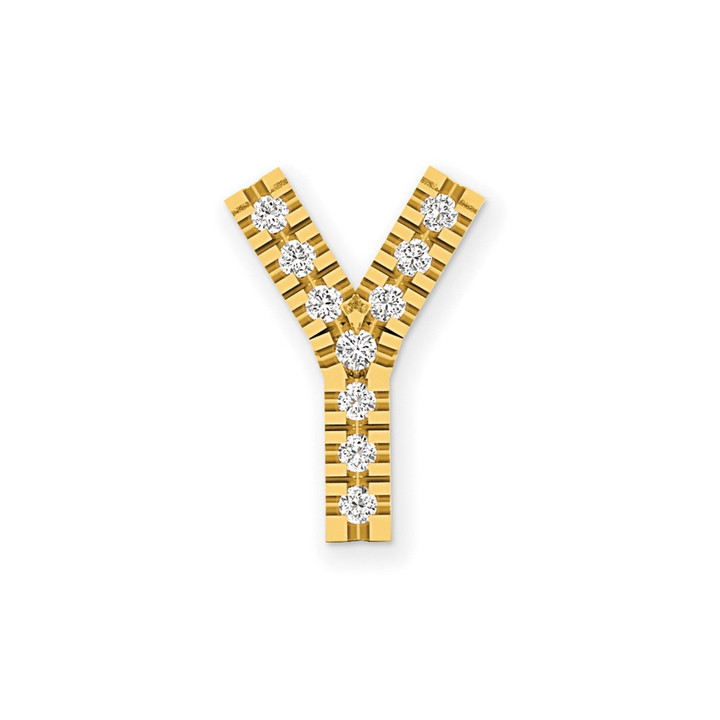 14K Yellow Diamond Initial Y Charm PM5221Y-008-YA