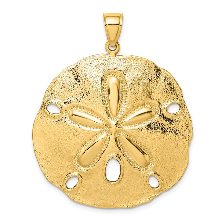 14K Polished Large Sand Dollar Charm K8020