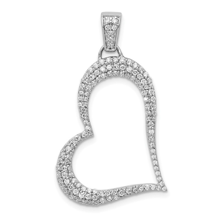 14k White Gold 1/2ct. Diamond Heart Pendant PM4889-050-WA
