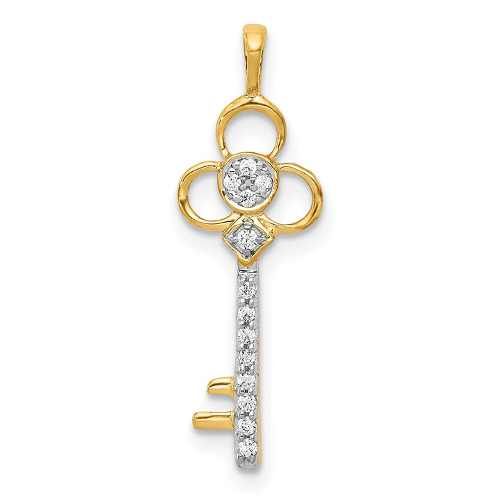 14k Diamond Club Key Pendant PM4944-008-YA
