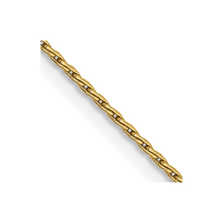 14K 20 inch 1mm Round Parisian Wheat with Lobster Clasp Chain PEN313-20