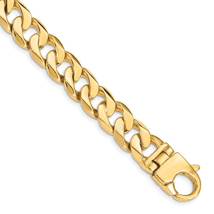 14K 20 inch 11mm Hand Polished Fancy Link with Fancy Lobster Clasp Chain LK665-20