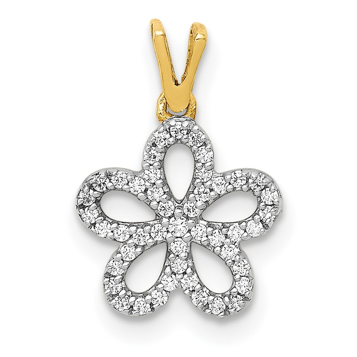 14k 1/8ct. Diamond Flower Pendant PM5218-013-YA
