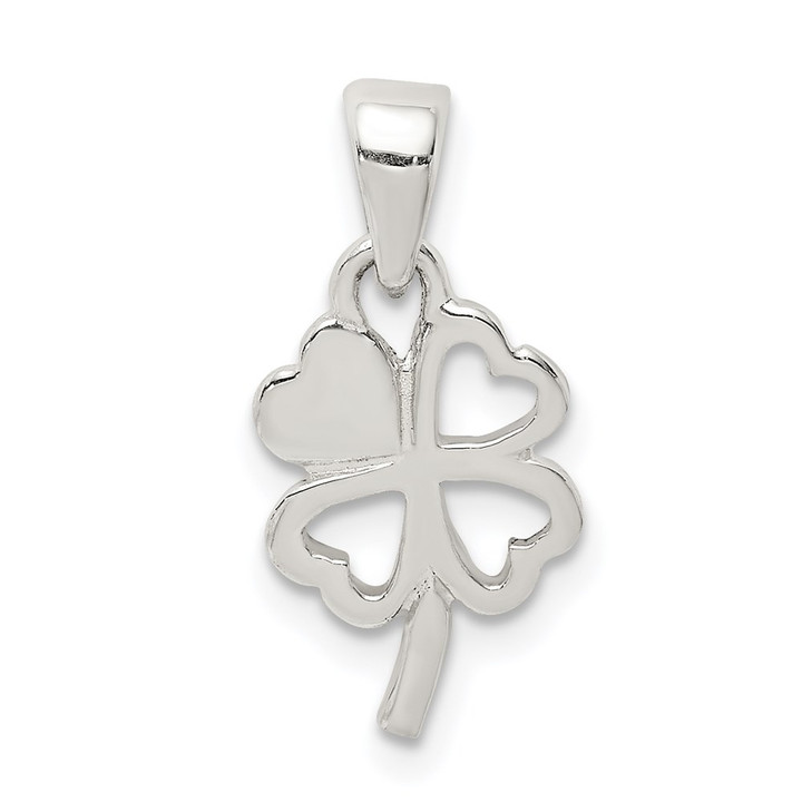 Sterling Silver Polished Clover Pendant QC9550