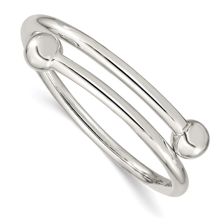 Sterling Silver Polished Flexible Baby Bangle Bracelet QB430