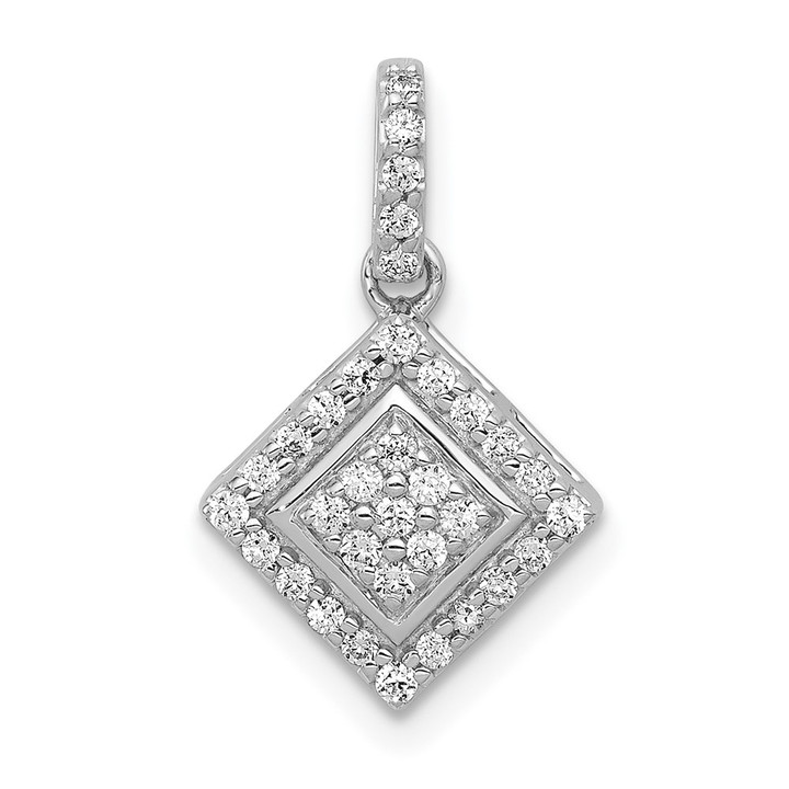 14K White Gold Lab Grown VS/SI FGH Dia Cluster Pendant PM4766-025-WLG