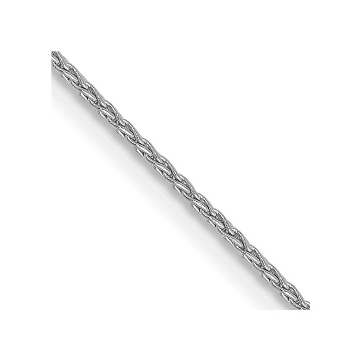 14K White Gold 18 inch 1mm Parisian Wheat with Lobster Clasp Chain PEN260-18