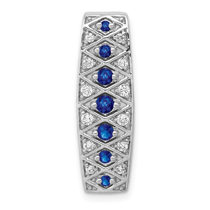 14K White Gold Lab Grown Diamond VS/SI FGH & Cr. Sapphire Fancy Chai PM3850-SA-020-WLG