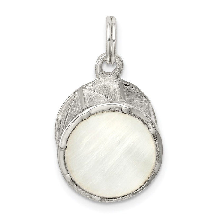 Sterling Silver Drum Charm QC4778
