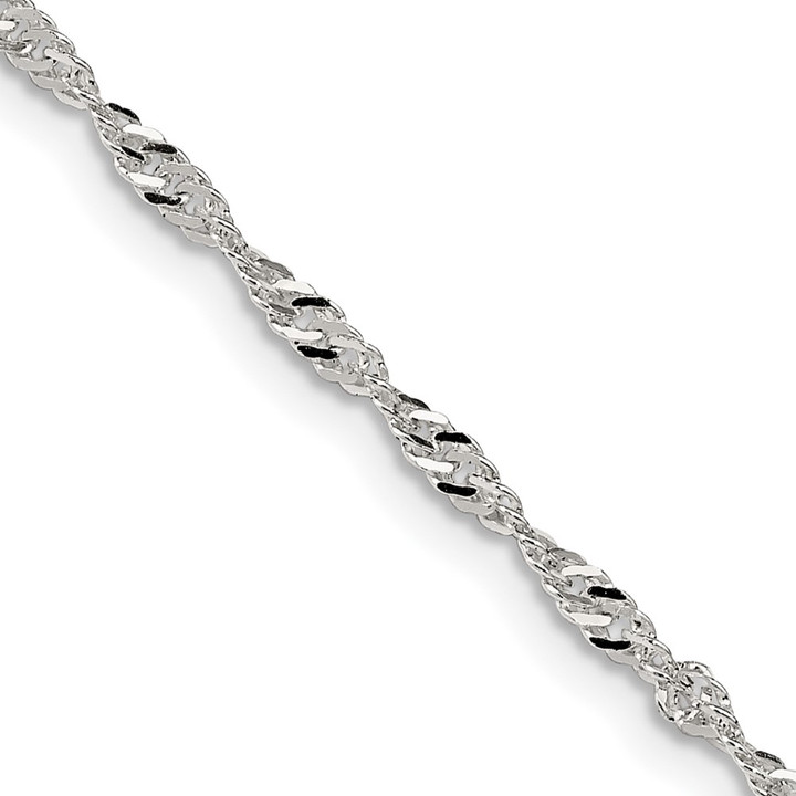 Sterling Silver 2mm Singapore Chain QFC99-20