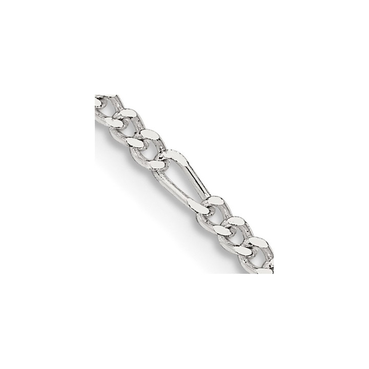 Sterling Silver 2.25mm Figaro Chain QFG060-20