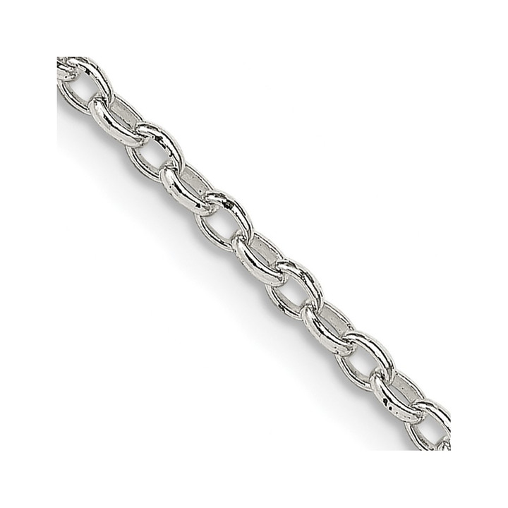 Sterling Silver 1.6mm Oval Fancy Rolo Chain QFC47-18