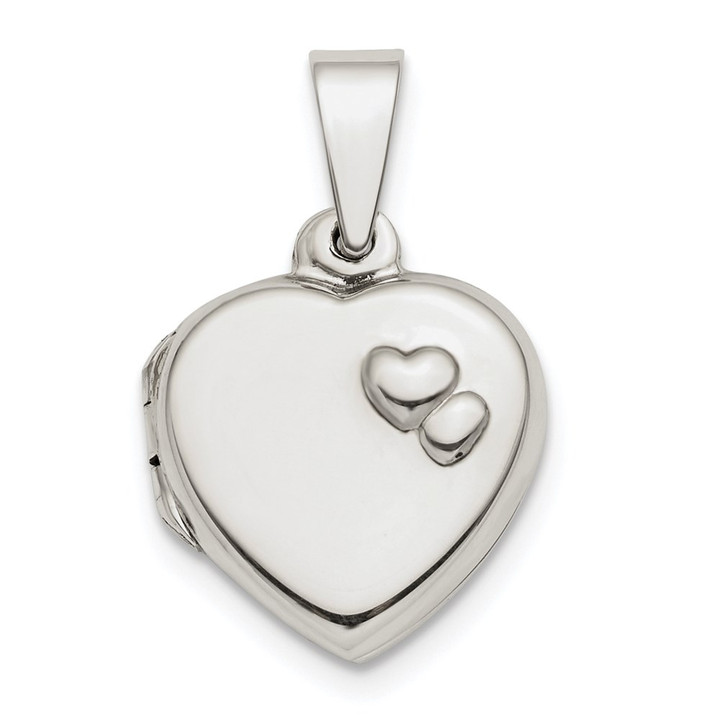 Sterling Silver Polished 13mm Heart Locket QLS776