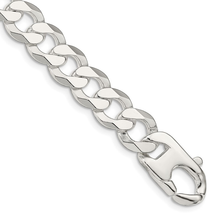 Sterling Silver 14mm Flat Curb Chain QLB350-9