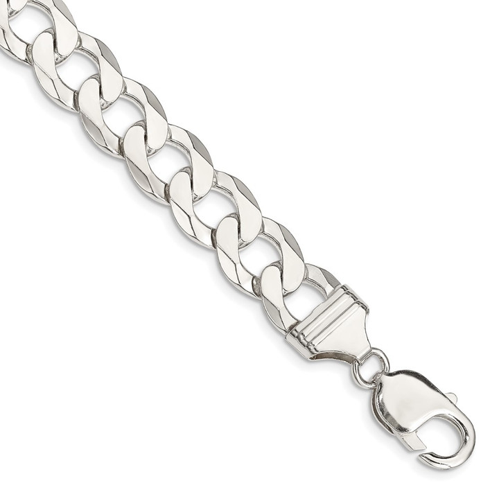 Sterling Silver 11.75mm Flat Curb Chain QLB300-9