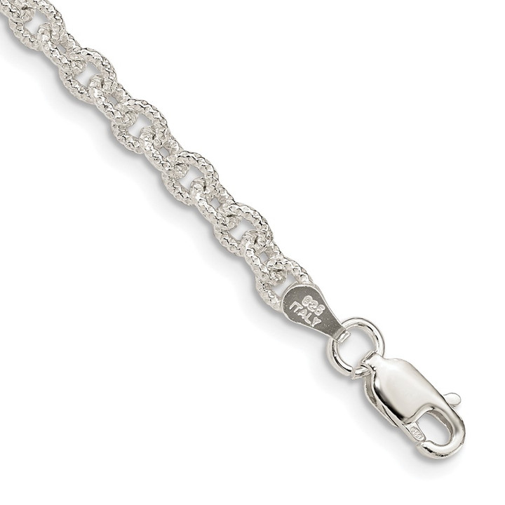Sterling Silver 3.75mm Fancy Rolo Chain QFC59-8