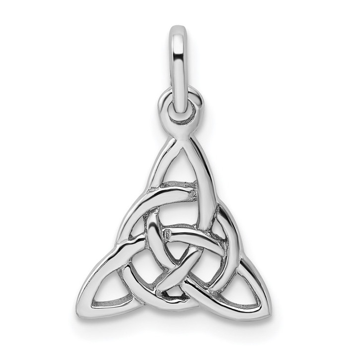 Sterling Silver Rhodium-plated Polished Trinity Knot Pendant QP4894