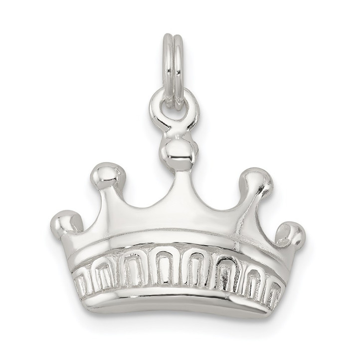 Sterling Silver Polished Crown Charm QP1951