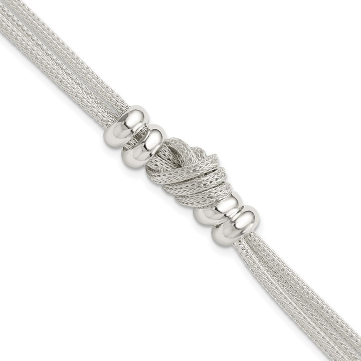 Sterling Silver Polished Knot Bracelet QG5816-7.5