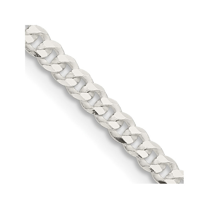 Sterling Silver 3.15mm Flat Curb Chain QLB080-20