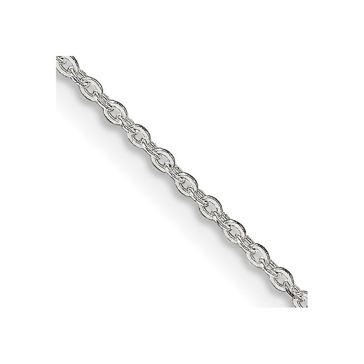 Sterling Silver 1mm Flat Link Cable Chain w/2in ext. QPE77E-18