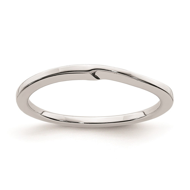 10k White Gold Contoured Wedding Band RM6376B-0W