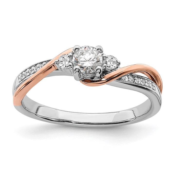 14K Two-Tone Lab Grown VS/SI FGH Dia Complete Engagement Ring RM6423E-025-CWRLG