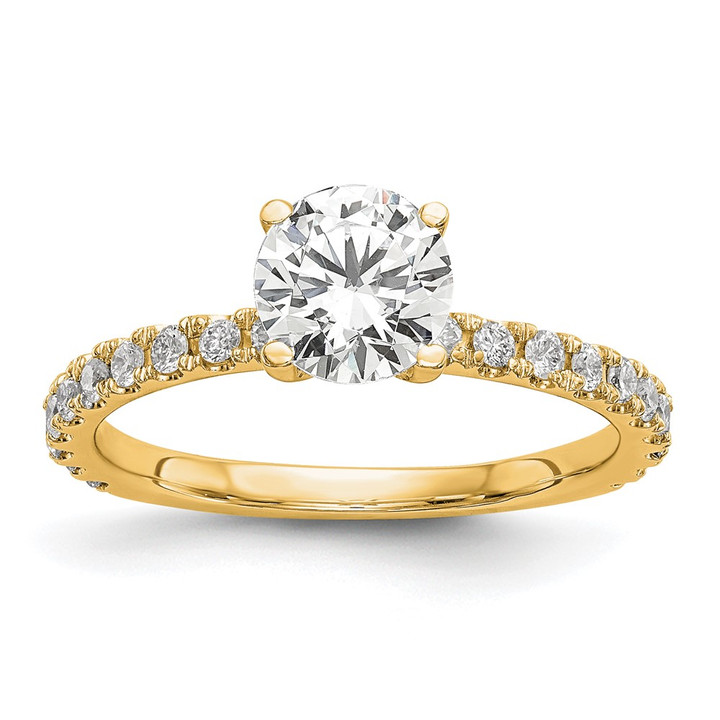 14K Gold Lab Grown Diamond VS/SI FGH Semi-Mount Eng Ring RM2606E-100-7YLG