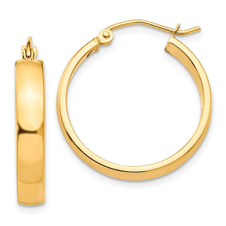 10k Polished Hoop Earring 10T986
