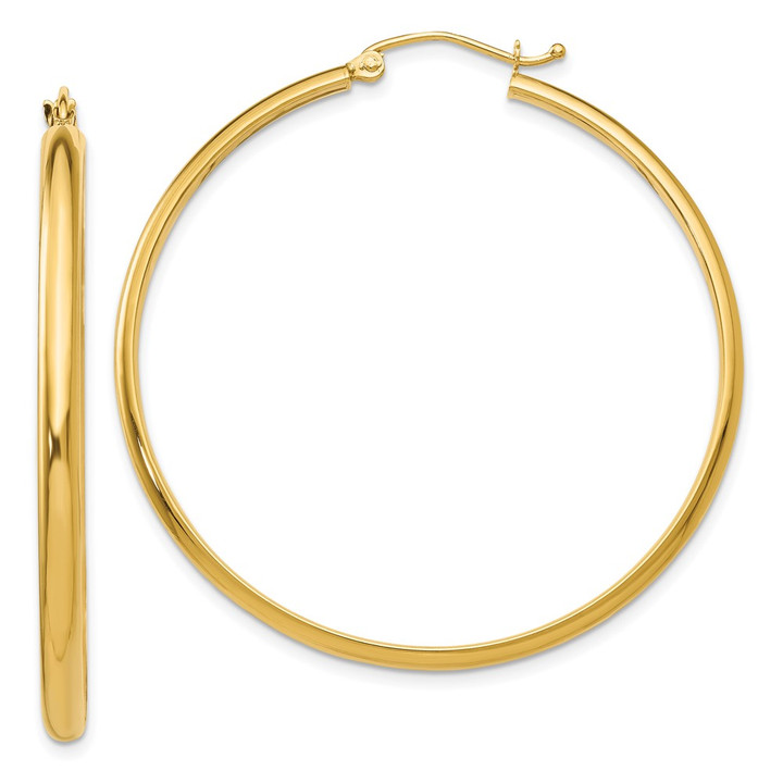 10k Polished Hoop Earring 10TA236
