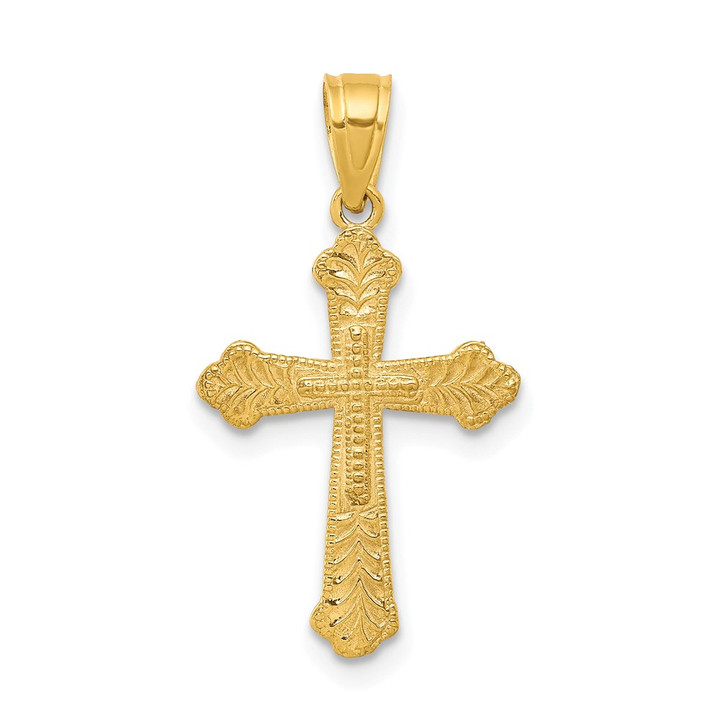 10k Budded Cross Pendant 10C1121