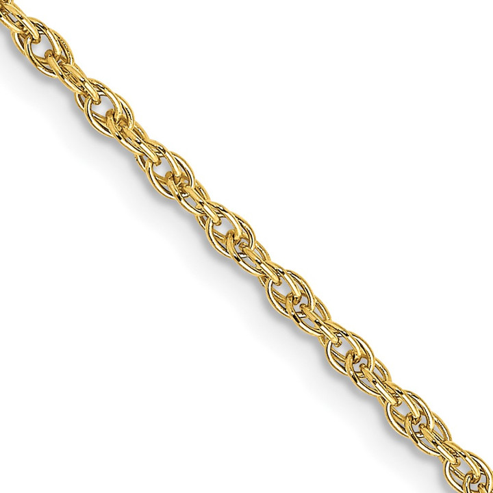 10k 1.55mm Carded Cable Rope Chain 10K11RY-16