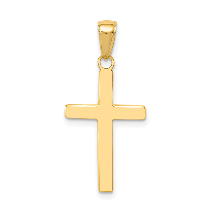 10k Polished Cross Pendant 10XR564