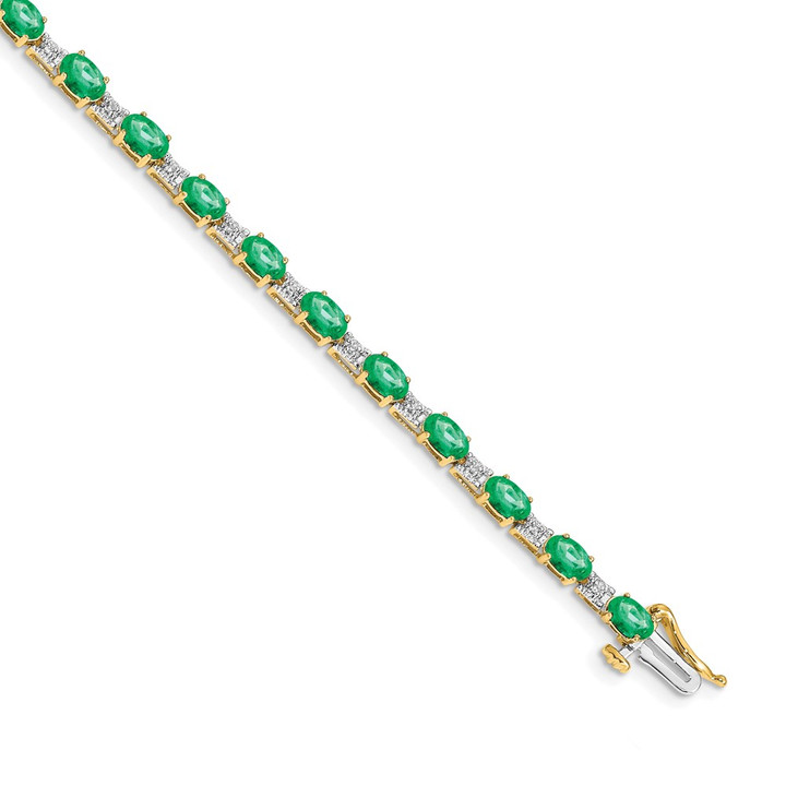 14k Diamond and Emerald Bracelet BM4481-EM-010-YA